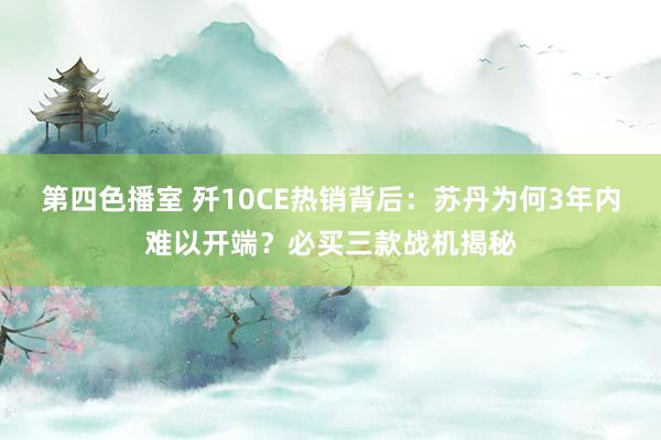 第四色播室 歼10CE热销背后：苏丹为何3年内难以开端？必买三款战机揭秘