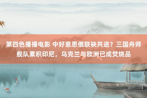第四色播播电影 中好意思俄联袂共进？三国舟师舰队累积印尼，乌克兰与欧洲已成焚烧品