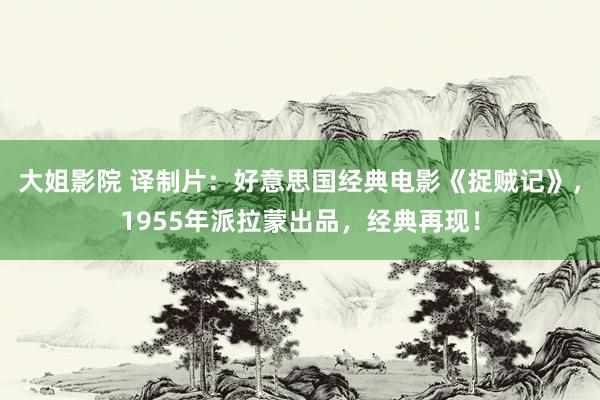 大姐影院 译制片：好意思国经典电影《捉贼记》，1955年派拉蒙出品，经典再现！